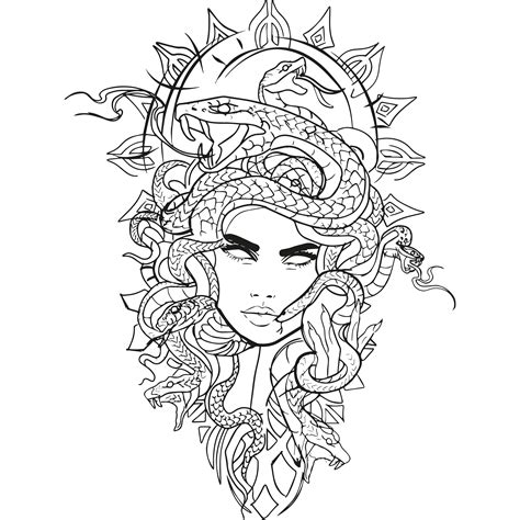 versace tattoo designs|medusa line drawing tattoo.